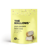 The Mallows Sour Liquorice - Skumfiduser med Lakrids & Syre 90 g Økologisk/Glutenfri NEDSAT PGA HOLDBARHED